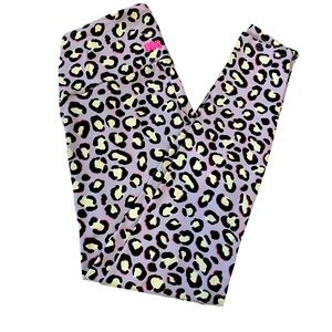 UGG Saylor Leggings Purple Pink Black Animal Spots LOGO Pants Size S